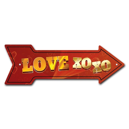 Love XO XO Arrow Sign Funny Home Decor 36in Wide